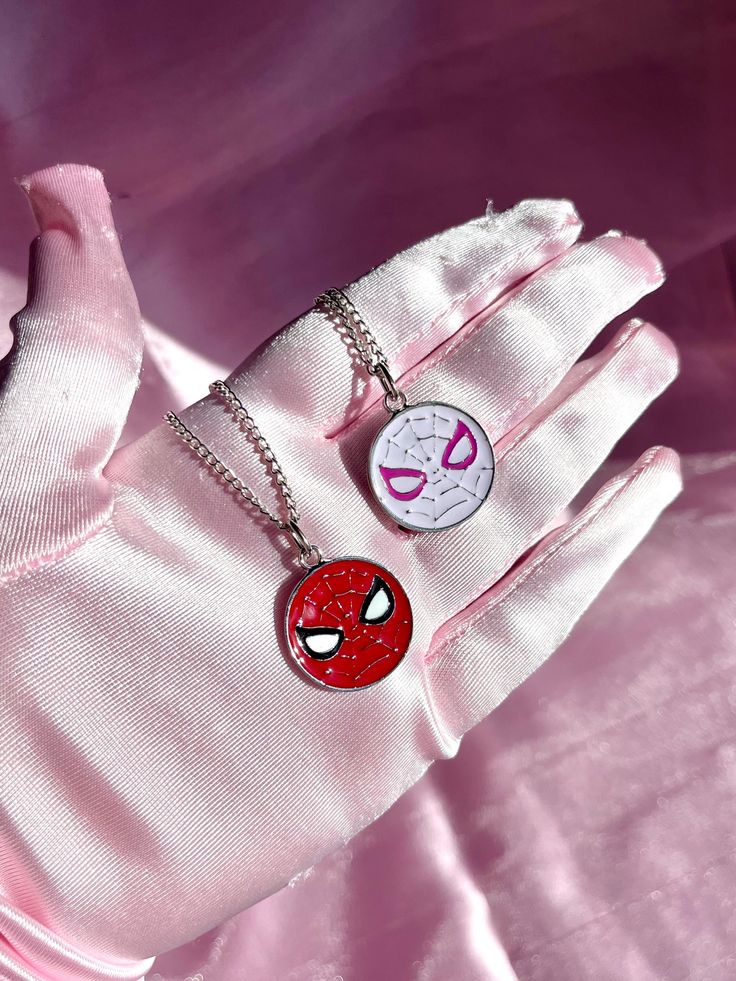Spiderman & G-wen Matching Pendants set of Two