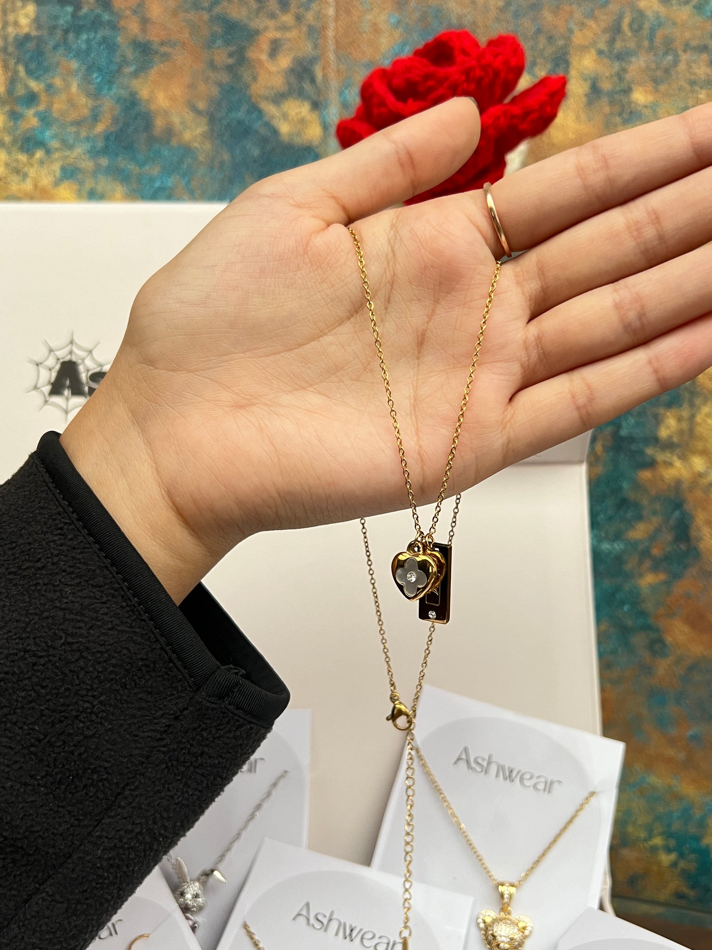 Heart & Clover Necklace