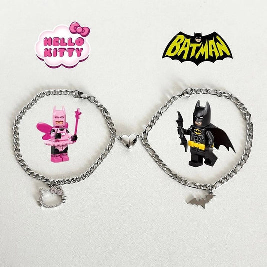 Hello Kitty x Batman Magnetic Couple Bracelet Set
