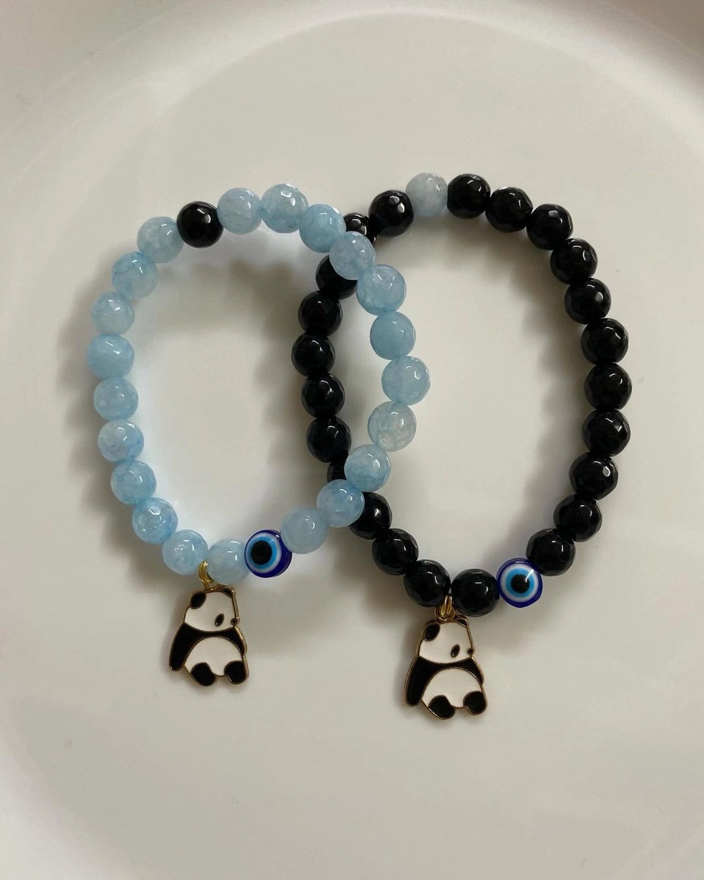 Panda X Evil Eye Matching Bracelets