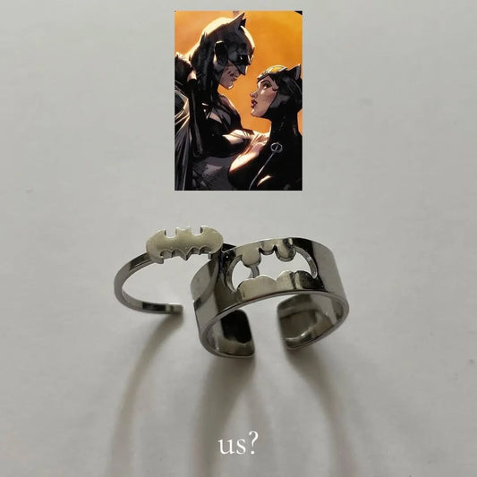 Batman & Cat-Women Matching Rings