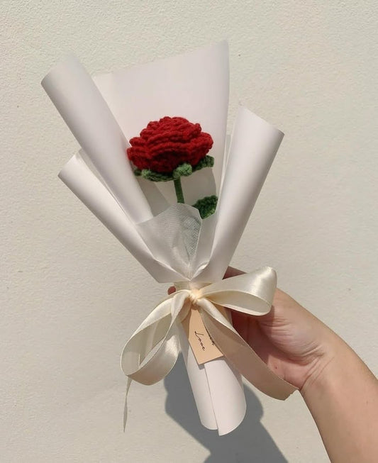 Handmade Crochet Rose Bouquet