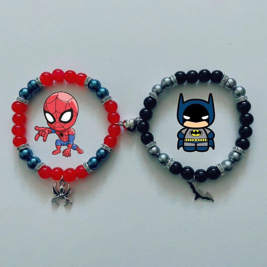 Batman x Spiderman Matching Bracelets