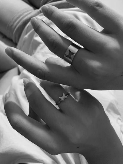 Butterfly Promise Rings Adjustable