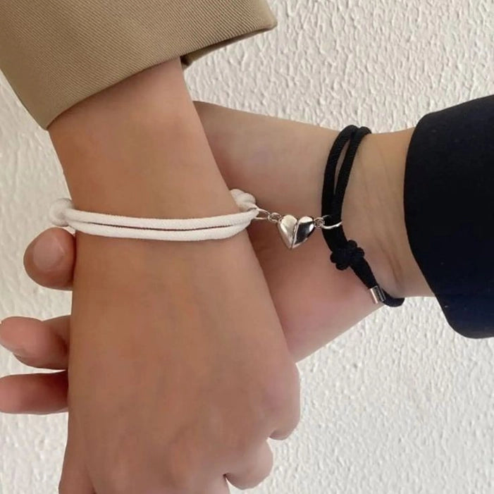 Minimalistic Matching Heart Magnetic Bracelets