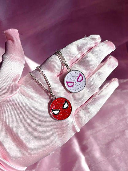 Spiderman & G-wen Matching Pendants set of Two