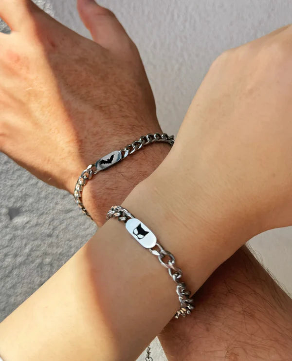 batman x cat-women matching bracelet