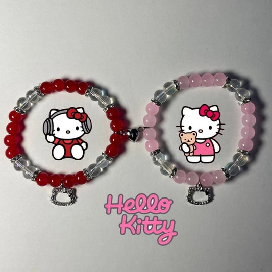 Red and Pink Matching HK Bracelets