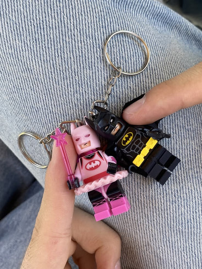 Dark Knight Couple Brick Keychain