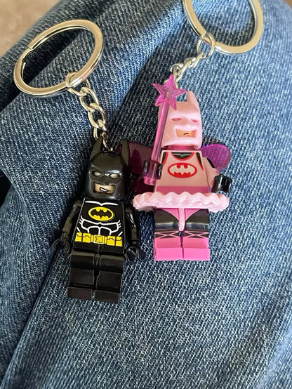 Dark Knight Couple Brick Keychain