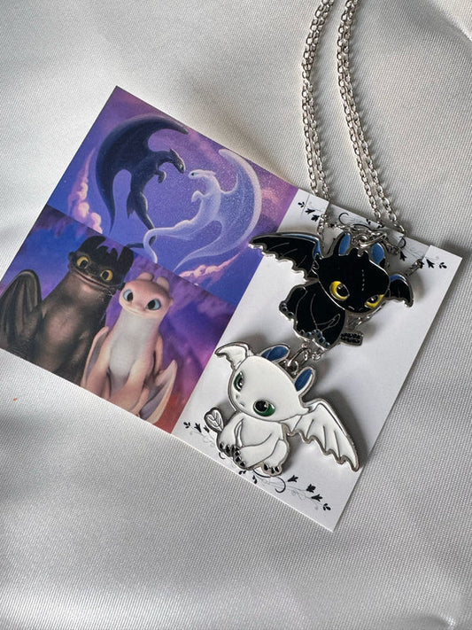 How to train your Dragon themed matching Pendant Set of Two
