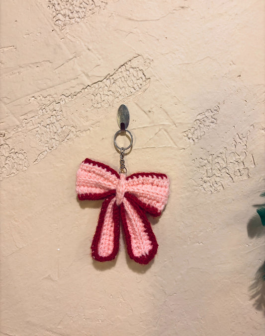 CROCHET BOW KEYCHAIN HANDCRAFTED