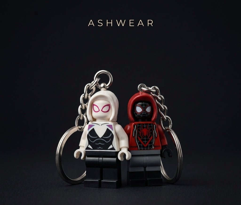 Black spiderman & Gwen keychain