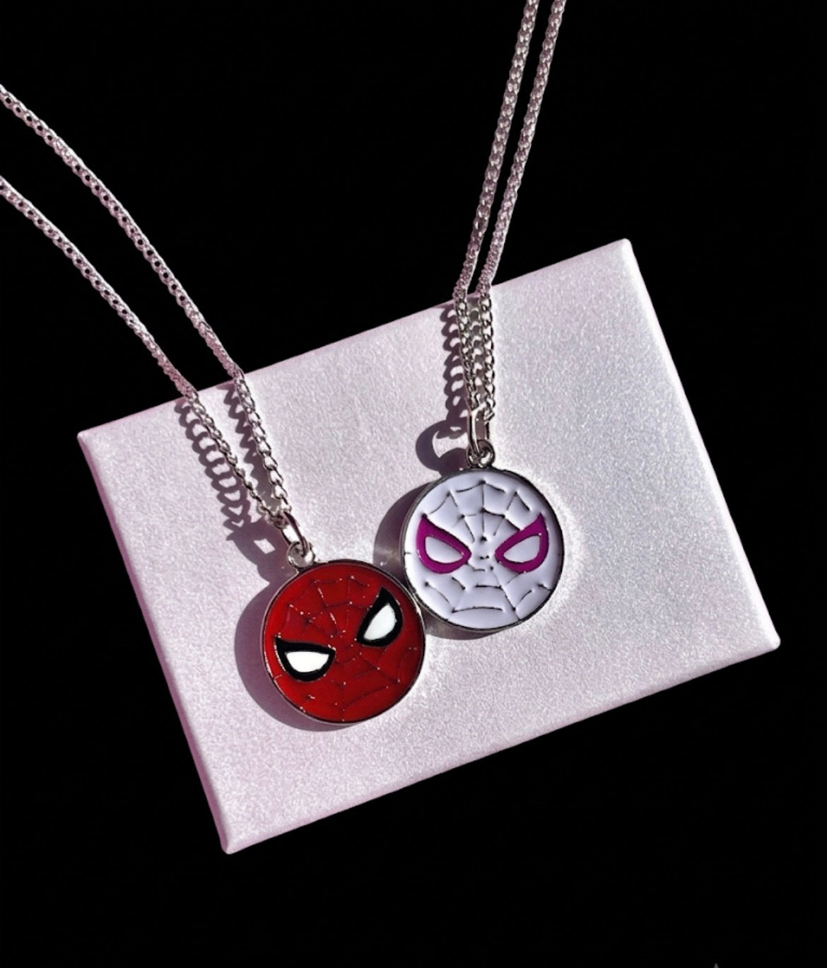 Spiderman & G-wen Matching Pendants set of Two