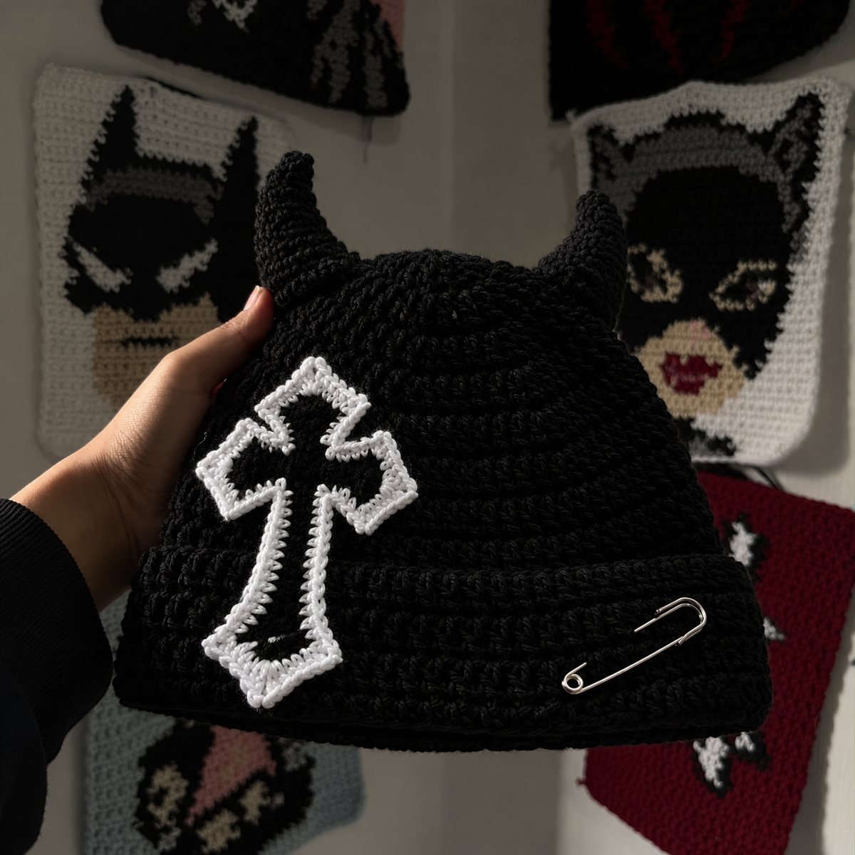 Y2K Cross beanie
