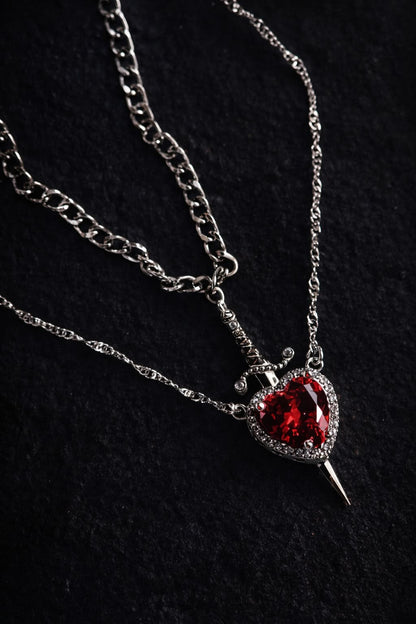 Ashwear Heart & Sword Pendant Set