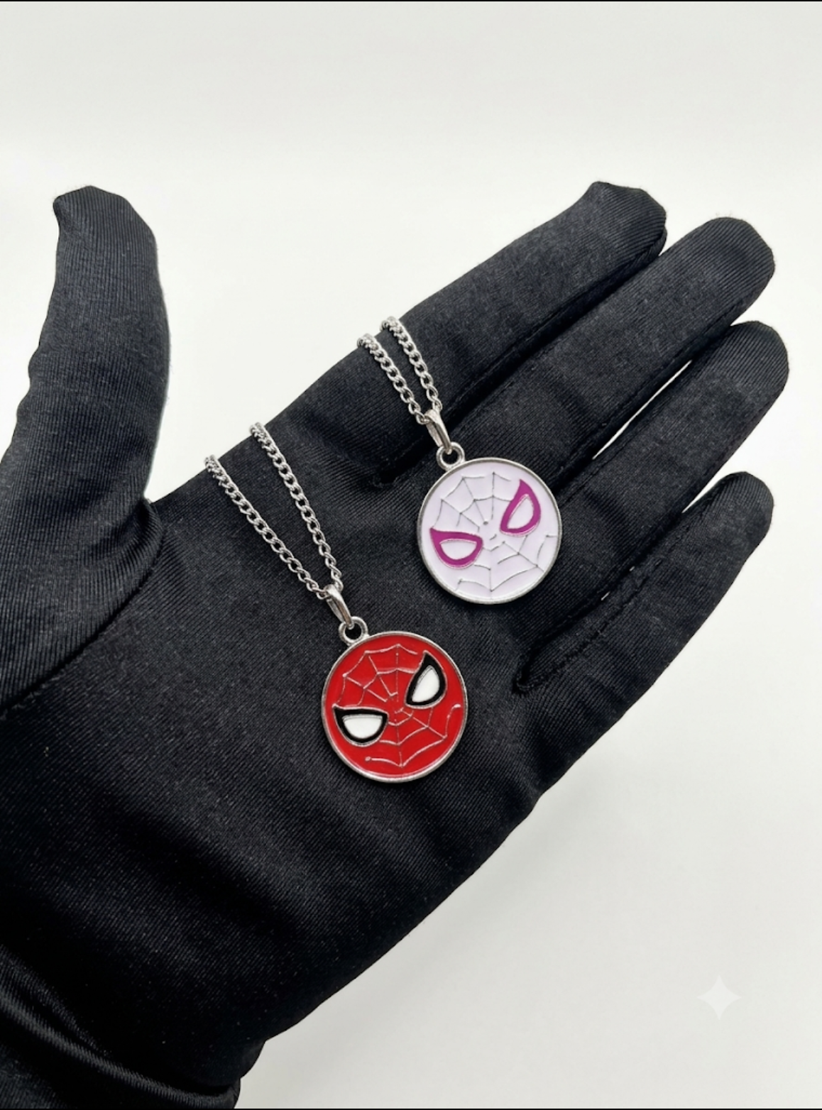 Spiderman & G-wen Matching Pendants set of Two