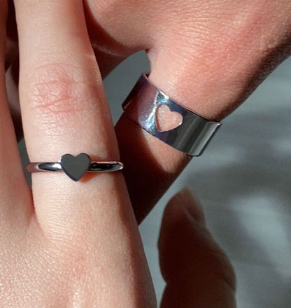 Heart couple ring