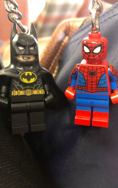 BATMAN & SPIDERMAN KEYCHAINS