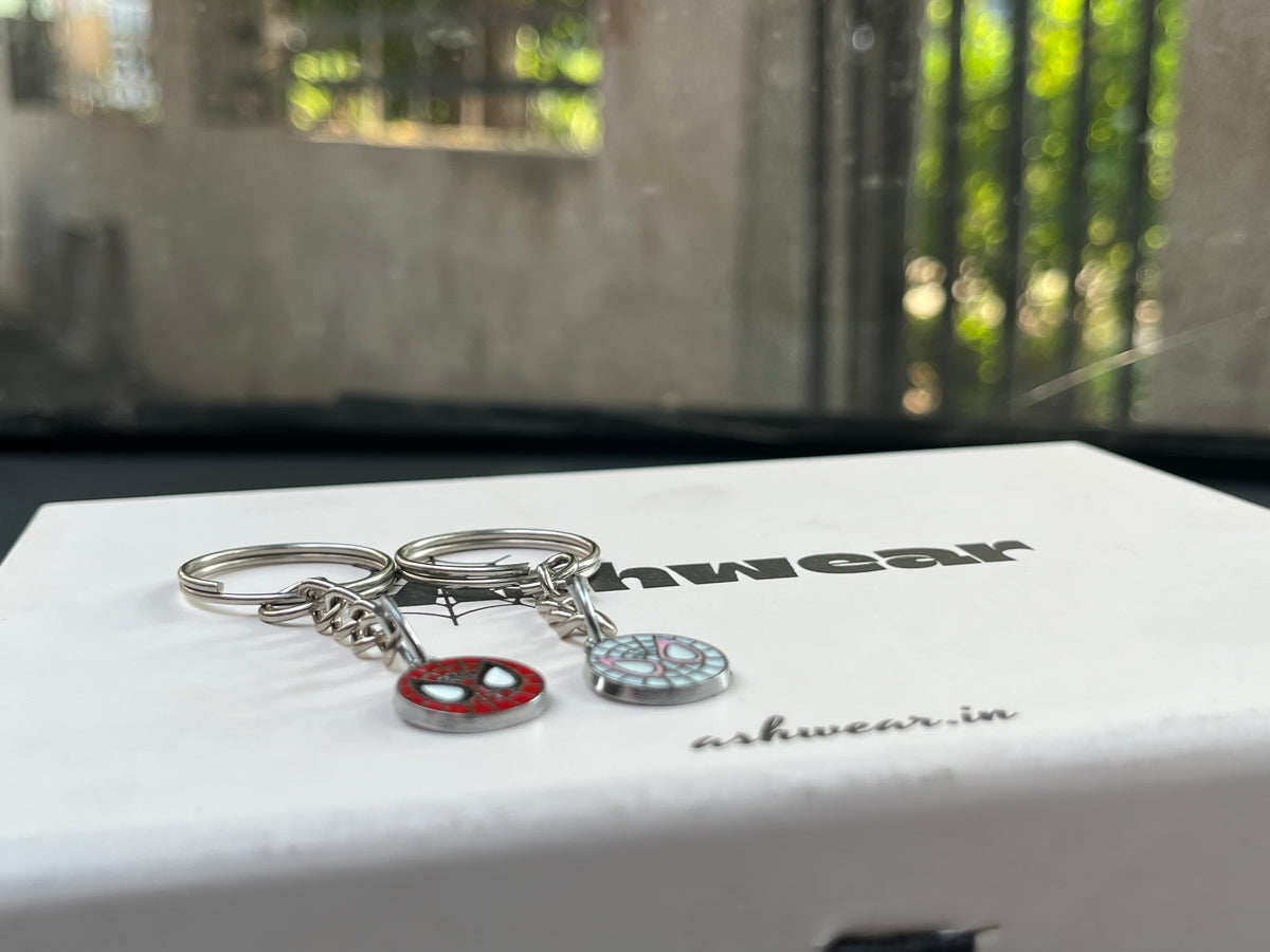 Spider-Man Couple Charm Keychain Set