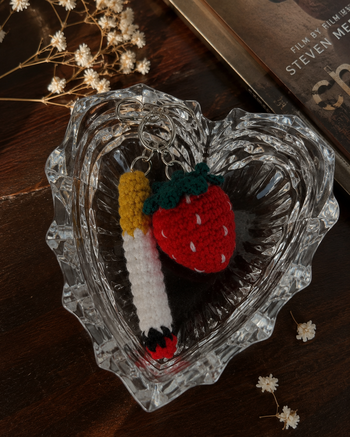 Strawberries & Cigarettes™ Handmade Crochet Keychain