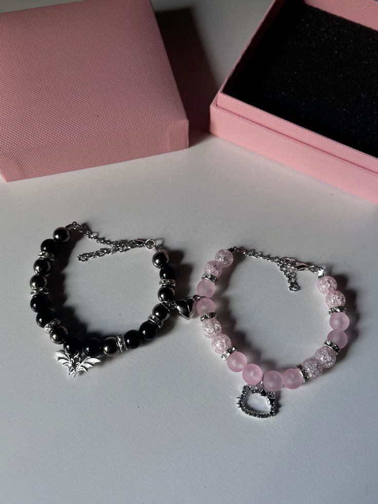 Batman Hello kitty Matching Bracelets with Adjustable Chain