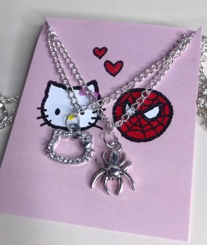 Spiderman X Hellokitty Bff Necklace