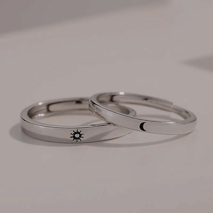 sun & moon matching rings