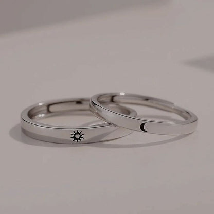 sun & moon matching rings