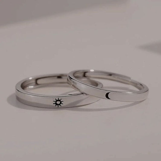 sun & moon matching rings