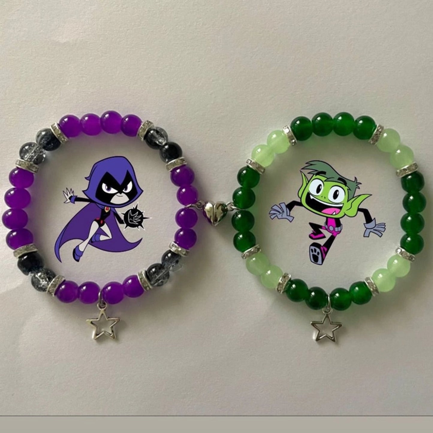 Beast Boy & Raven Bracelet Set