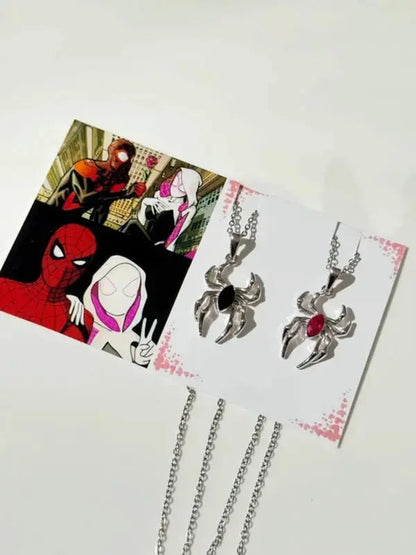 Spiderman & G-wen Matching Pendants